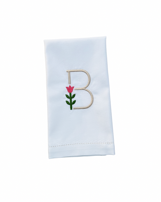 Floral Embroidered Hand Towel