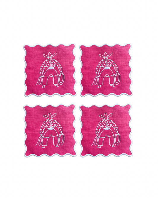 Pink Cowboy Cocktail Napkins
